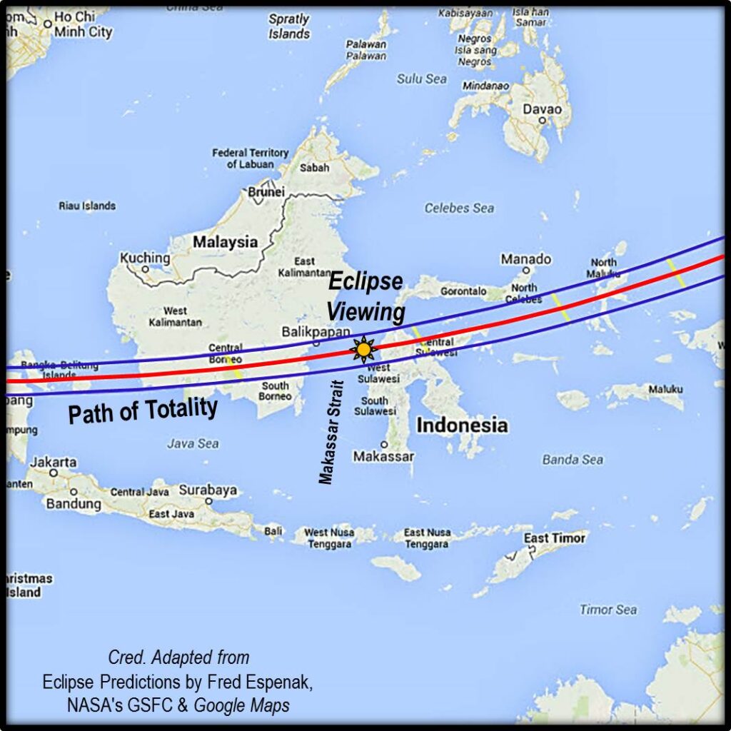 Eclipse Path Over Indonesia
